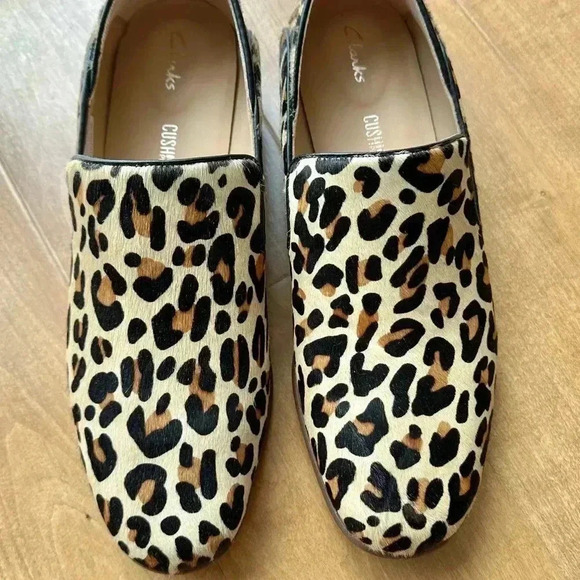 Clarks Pure Viola Leopard Women’s Loafers, Cheetah Print Mules, Size 8.5M - Picture 10 of 15